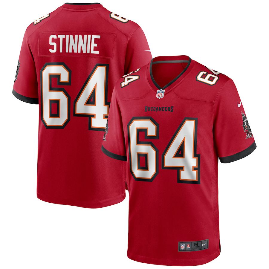 Men Tampa Bay Buccaneers 64 Aaron Stinnie Nike Red Game NFL Jersey